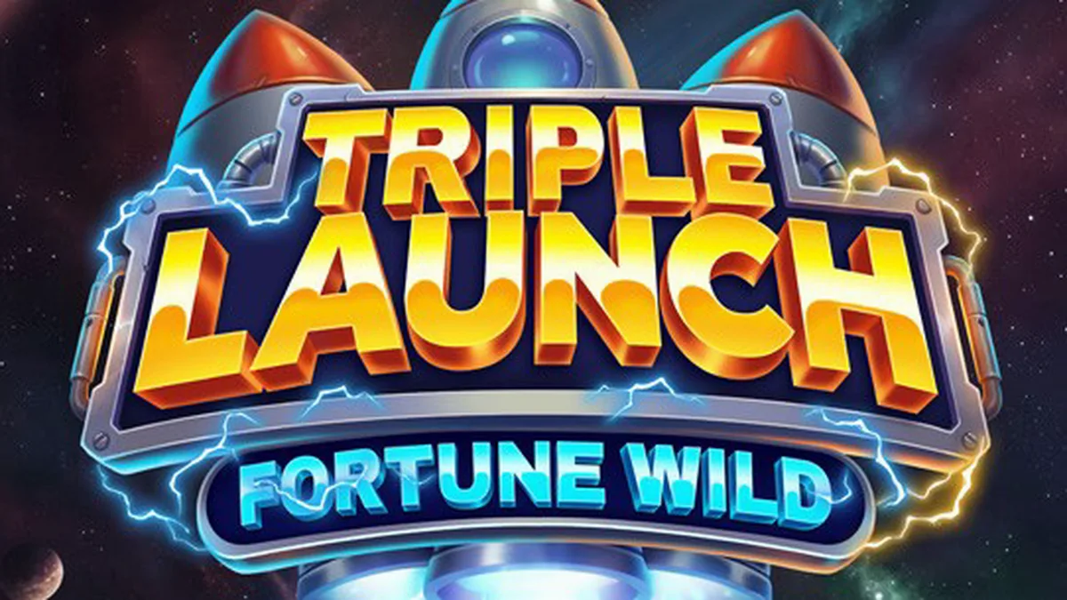 Interface de jogo do slot Triple Launch Fortune Wild com elementos futuristas