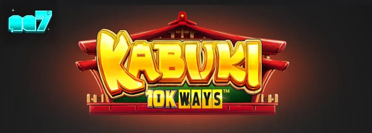 Interface do jogo de slot Kabuki 10k Ways com elementos temáticos japoneses